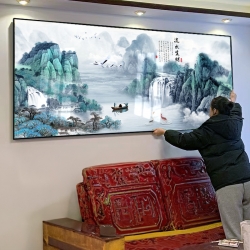 流水生财客厅装饰画定制深圳装饰画批发市场淘宝拼多多装饰画代发