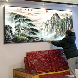 流水生财客厅装饰画定制深圳装饰画批发市场淘宝拼多多装饰画代发