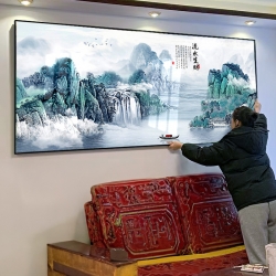 流水生财客厅装饰画定制深圳装饰画批发市场淘宝拼多多装饰画代发